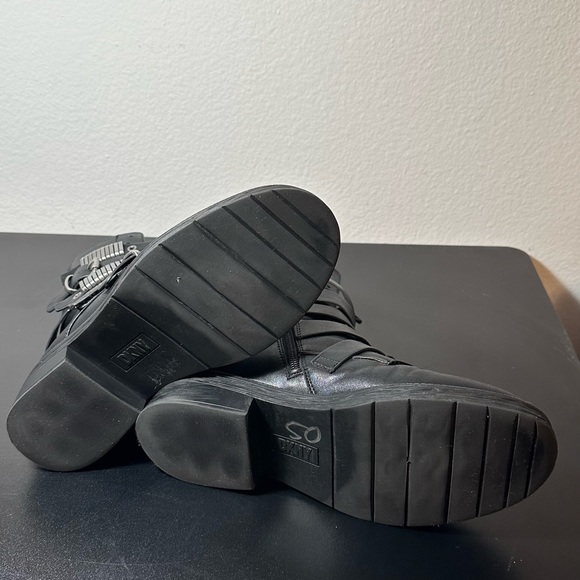 DKNY Ita Strappy Buckle Combats Boots - Picture 6 of 7